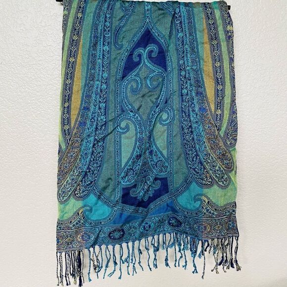 Pashmina Boho Multicolor Paisley Scarf Wrap Shawl Accessory - Picture 1 of 7